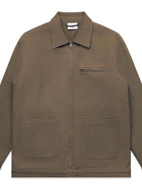 AS Colour Men’s Large Walnut Canvas Work Jacket Zip Front Chore Coat